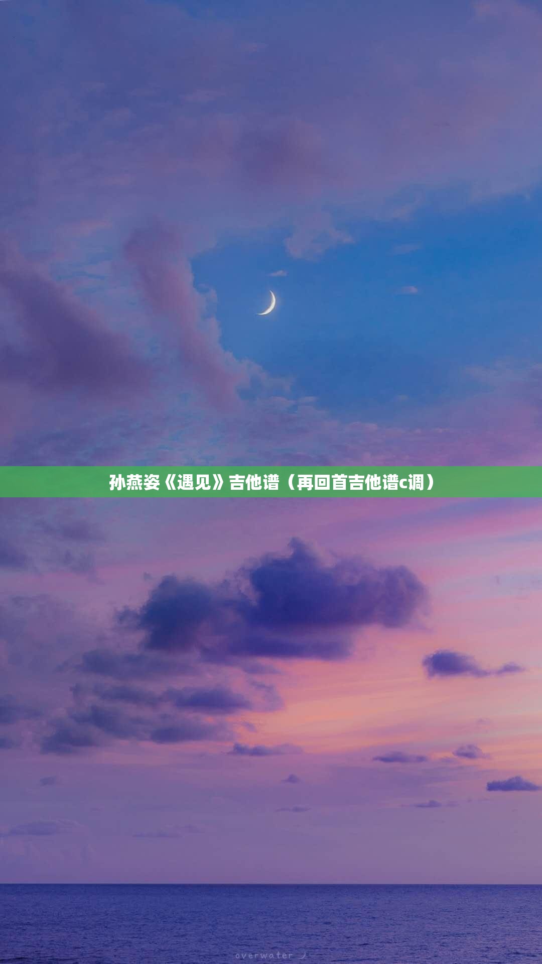 孙燕姿《遇见》吉他谱（再回首吉他谱c调）