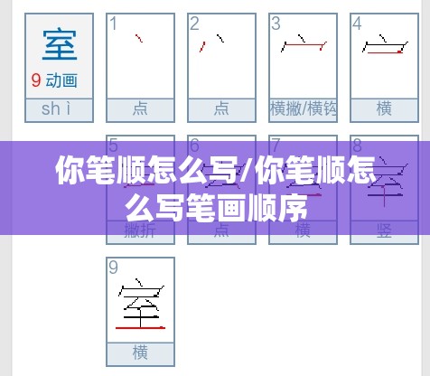 你笔顺怎么写/你笔顺怎么写笔画顺序