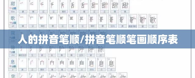 人的拼音笔顺/拼音笔顺笔画顺序表