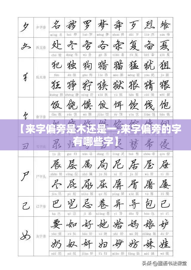 【来字偏旁是木还是一,来字偏旁的字有哪些字】