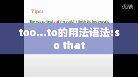too…to的用法语法:so that