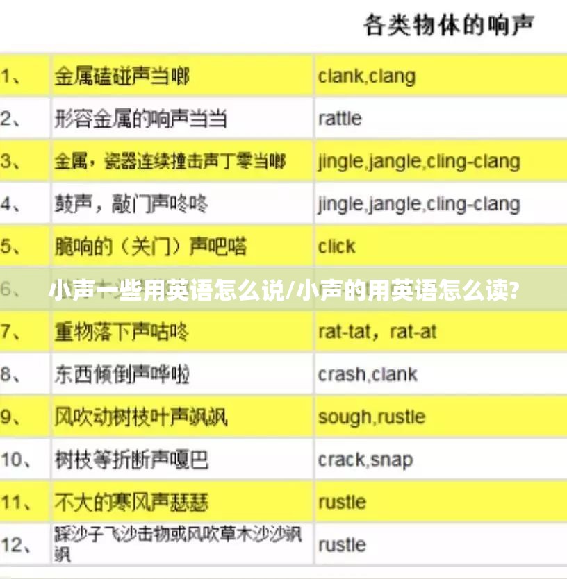 小声一些用英语怎么说/小声的用英语怎么读?