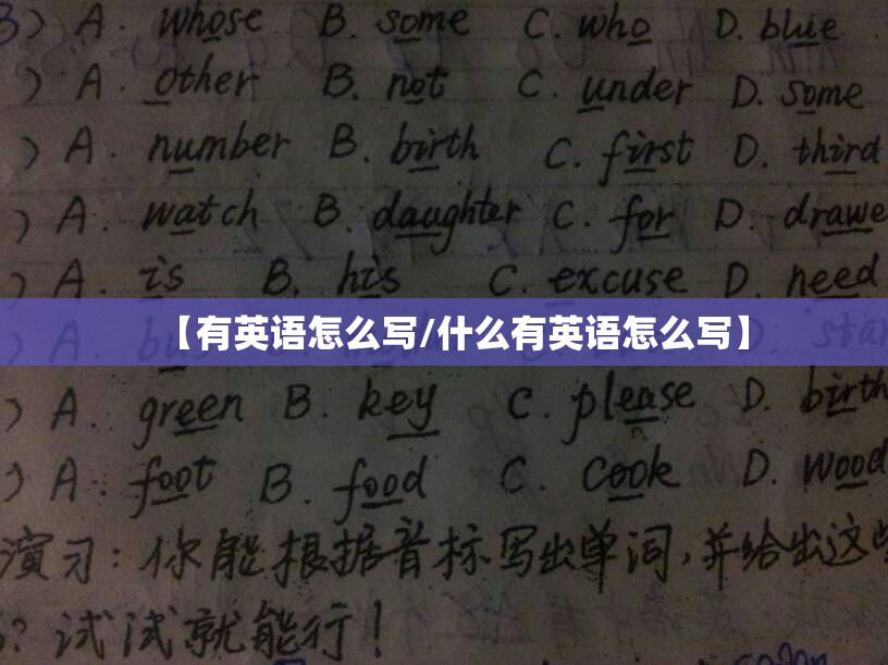 【有英语怎么写/什么有英语怎么写】
