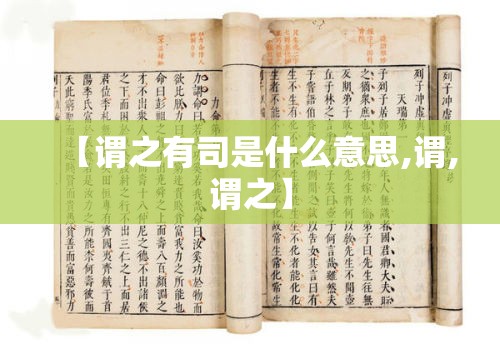 【谓之有司是什么意思,谓,谓之】
