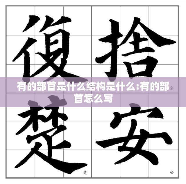有的部首是什么结构是什么:有的部首怎么写