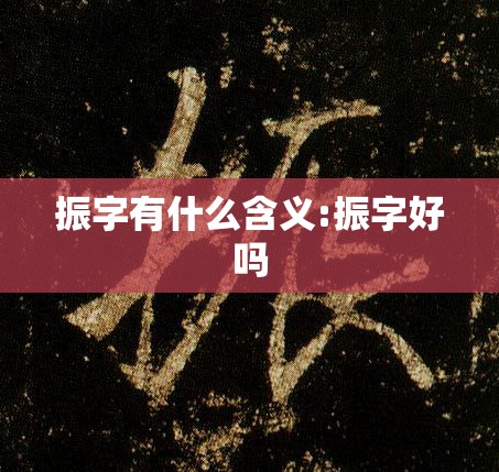 振字有什么含义:振字好吗