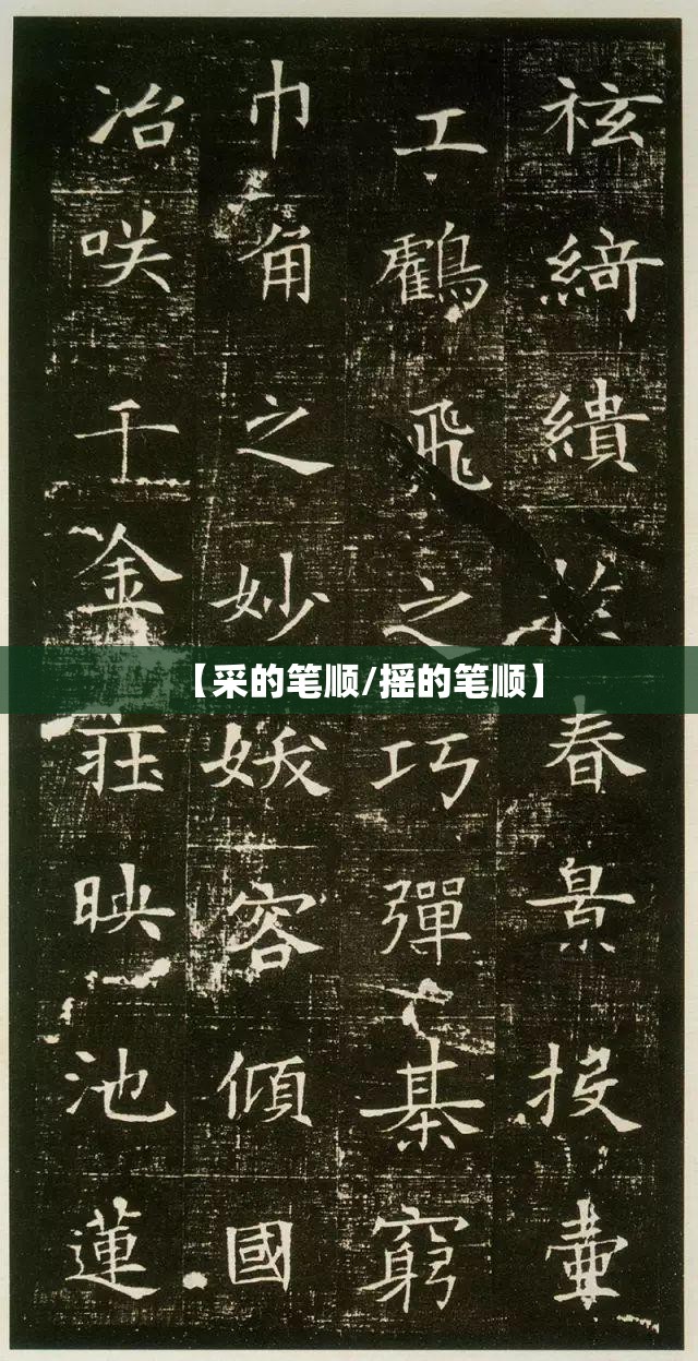 【采的笔顺/摇的笔顺】