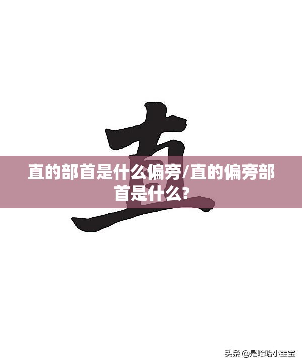 直的部首是什么偏旁/直的偏旁部首是什么?