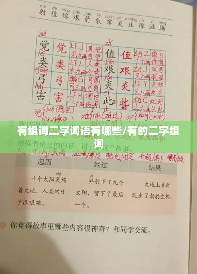 有组词二字词语有哪些/有的二字组词