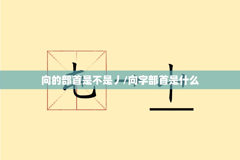向的部首是不是丿/向字部首是什么