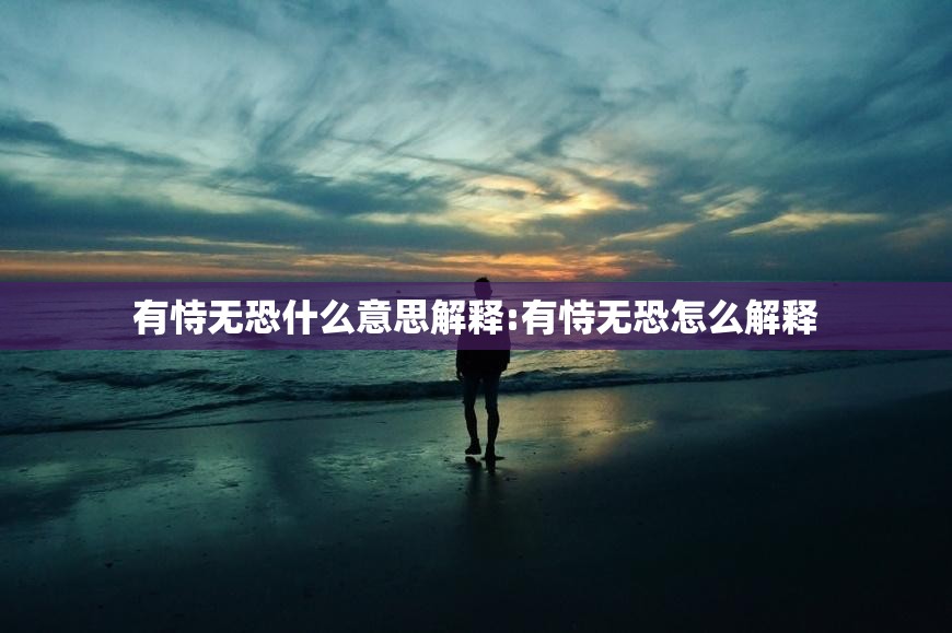 有恃无恐什么意思解释:有恃无恐怎么解释