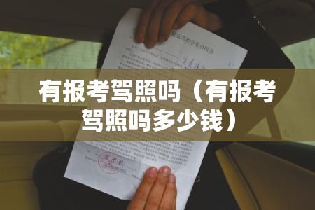 有报考驾照吗（有报考驾照吗多少钱）