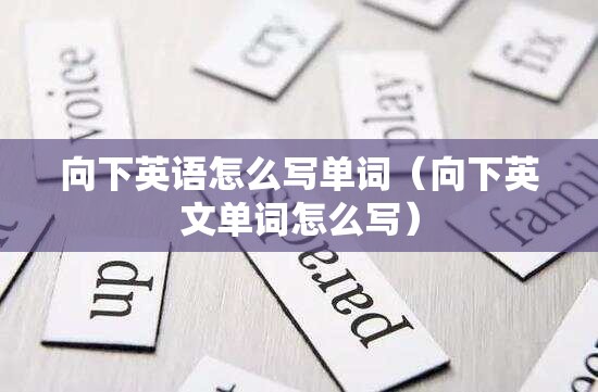向下英语怎么写单词（向下英文单词怎么写）