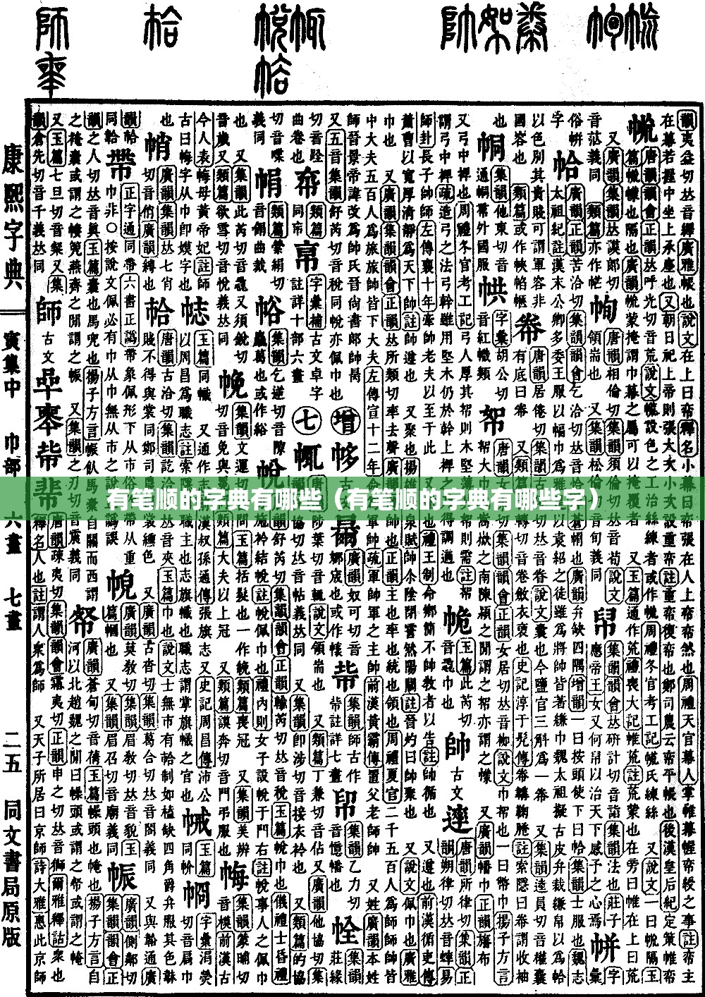 有笔顺的字典有哪些（有笔顺的字典有哪些字）