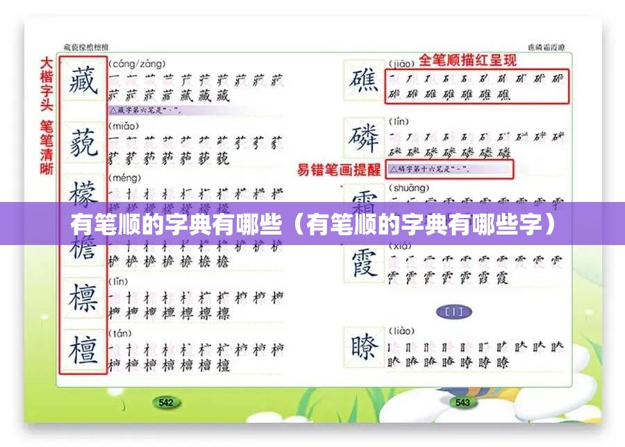 有笔顺的字典有哪些（有笔顺的字典有哪些字）