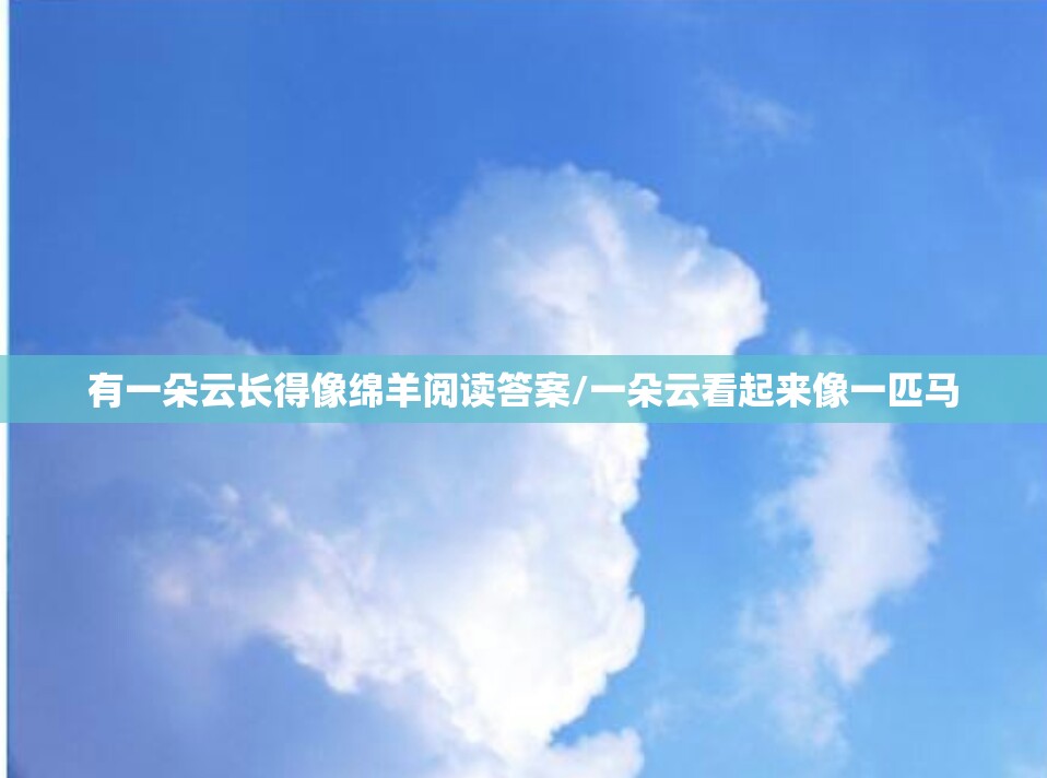 有一朵云长得像绵羊阅读答案/一朵云看起来像一匹马