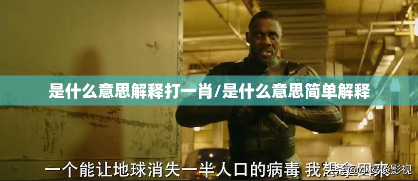 是什么意思解释打一肖/是什么意思简单解释