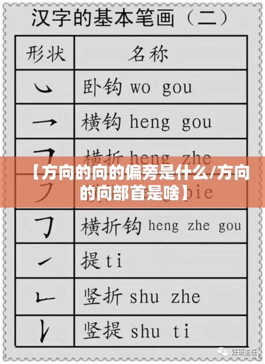【方向的向的偏旁是什么/方向的向部首是啥】
