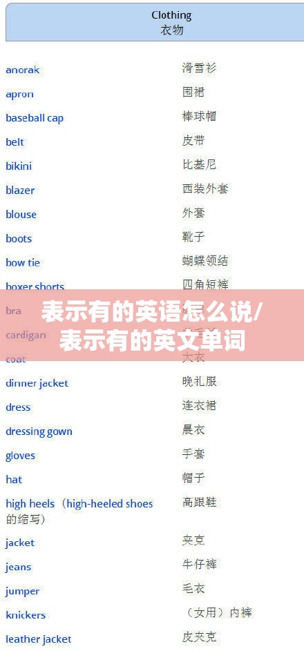表示有的英语怎么说/表示有的英文单词