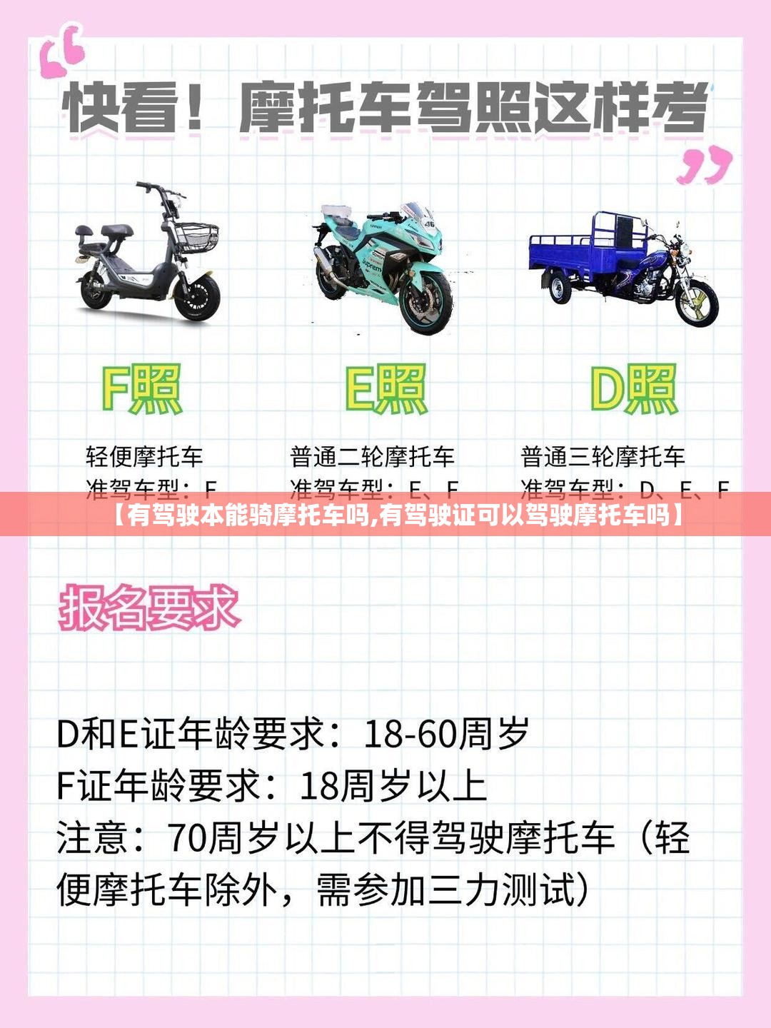 【有驾驶本能骑摩托车吗,有驾驶证可以驾驶摩托车吗】