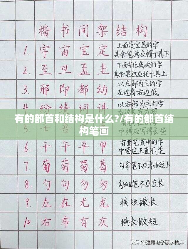 有的部首和结构是什么?/有的部首结构笔画