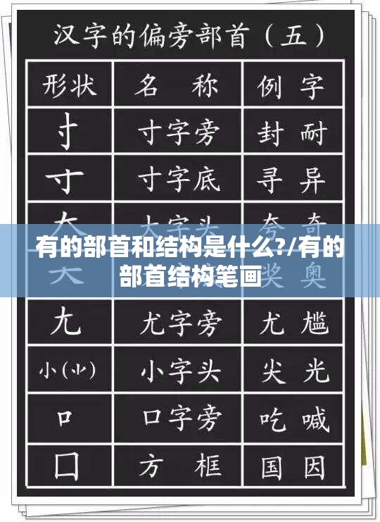 有的部首和结构是什么?/有的部首结构笔画