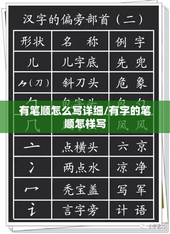 有笔顺怎么写详细/有字的笔顺怎样写
