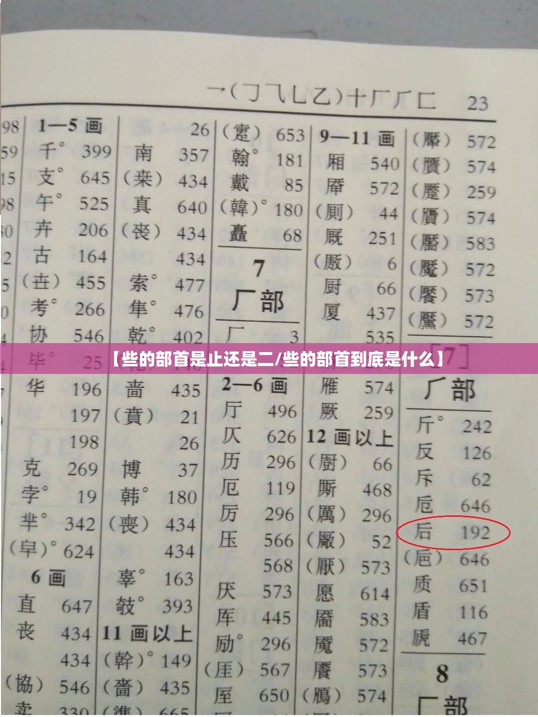 【些的部首是止还是二/些的部首到底是什么】