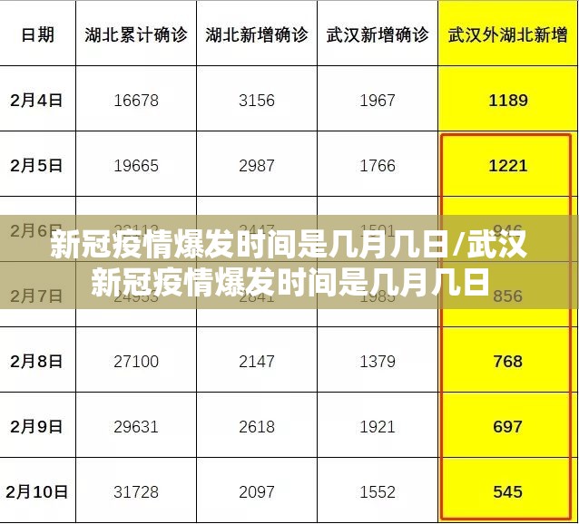 新冠疫情爆发时间是几月几日/武汉新冠疫情爆发时间是几月几日