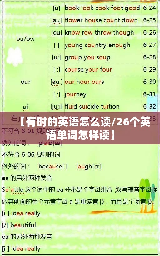 【有时的英语怎么读/26个英语单词怎样读】
