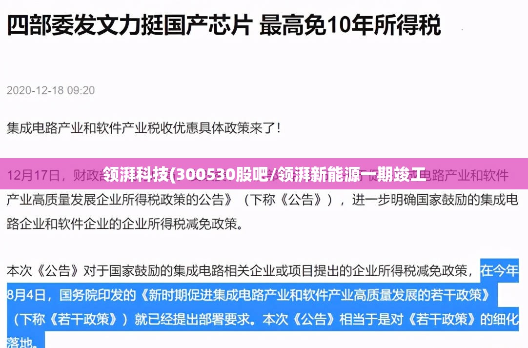 领湃科技(300530股吧/领湃新能源一期竣工