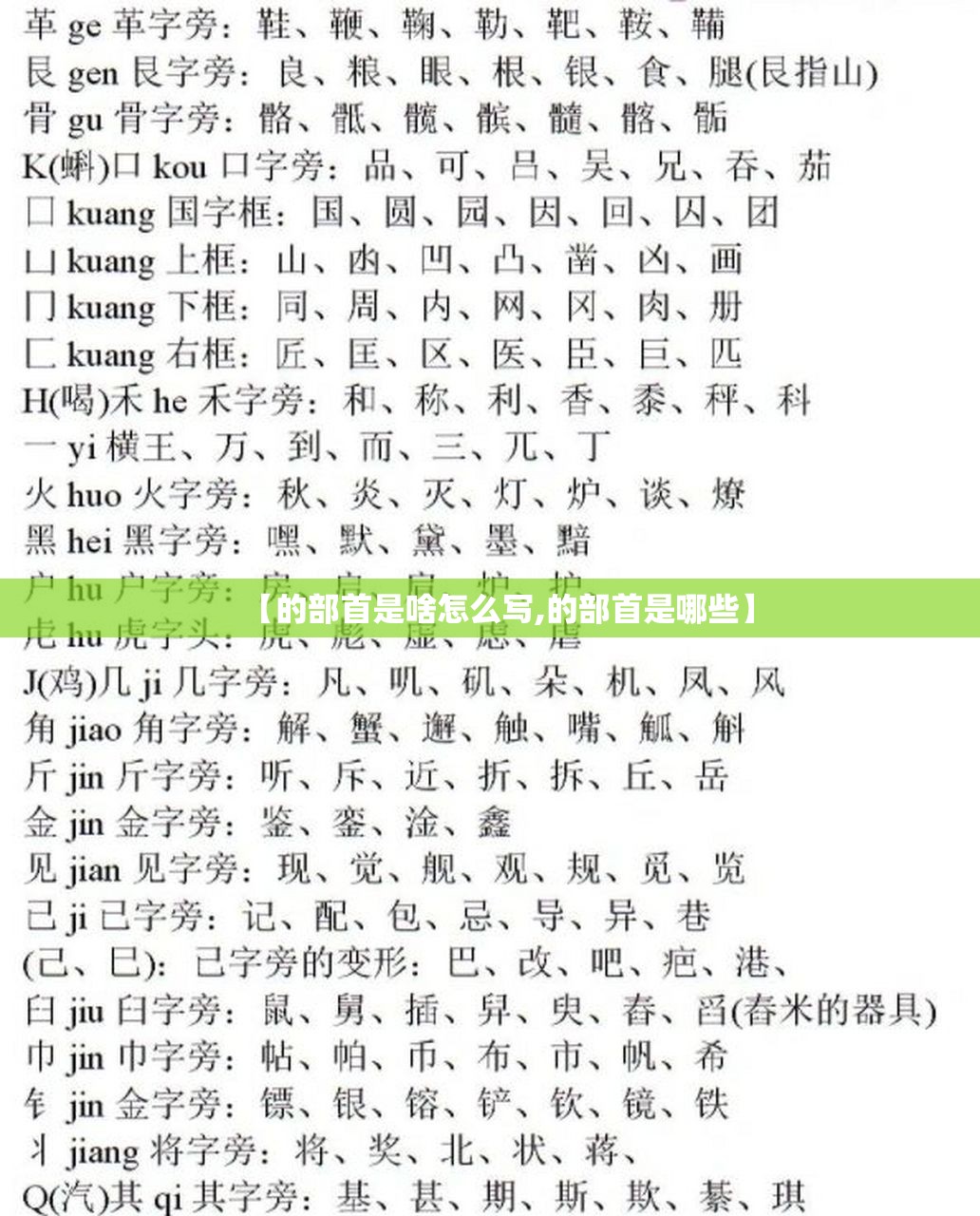 【的部首是啥怎么写,的部首是哪些】