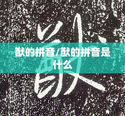 猷的拼音/猷的拼音是什么