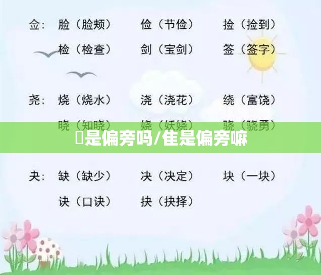 倠是偏旁吗/隹是偏旁嘛