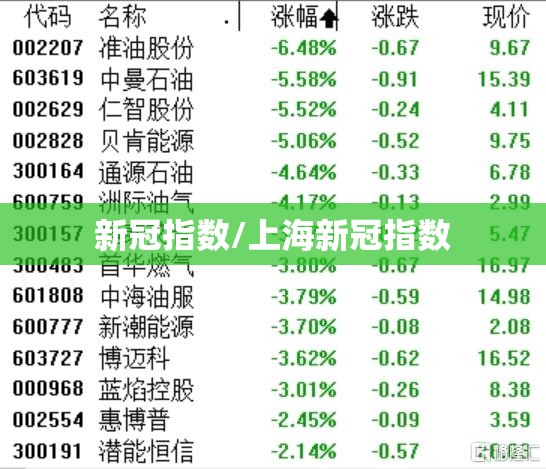 新冠指数/上海新冠指数