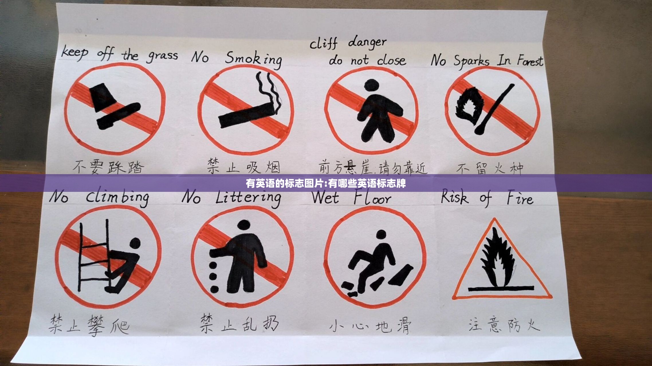有英语的标志图片:有哪些英语标志牌