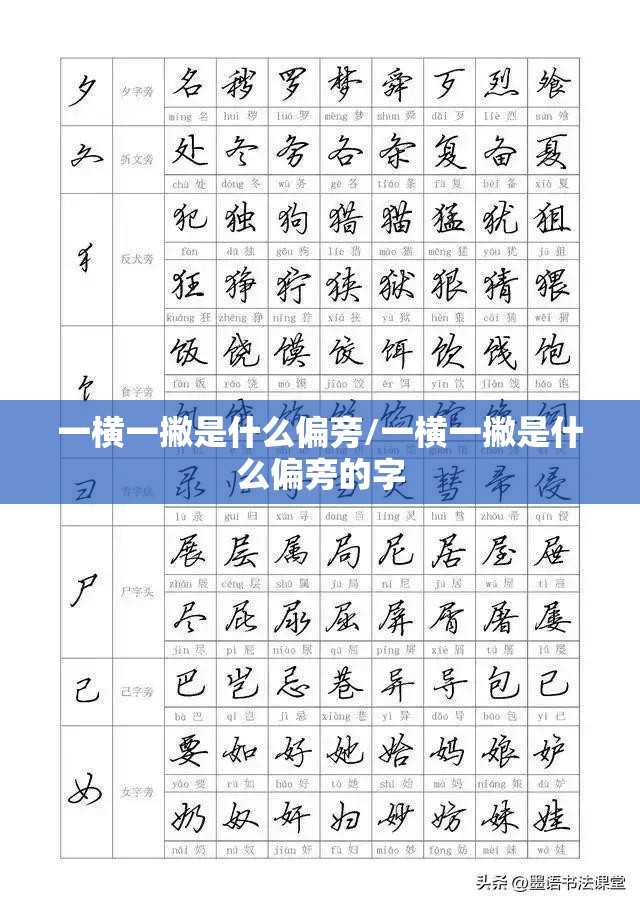 一横一撇是什么偏旁/一横一撇是什么偏旁的字