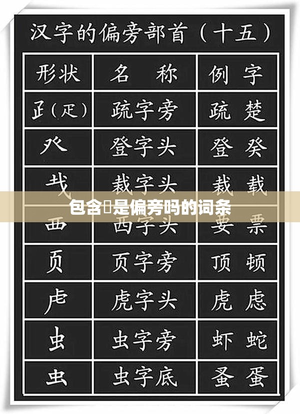 包含䒑是偏旁吗的词条