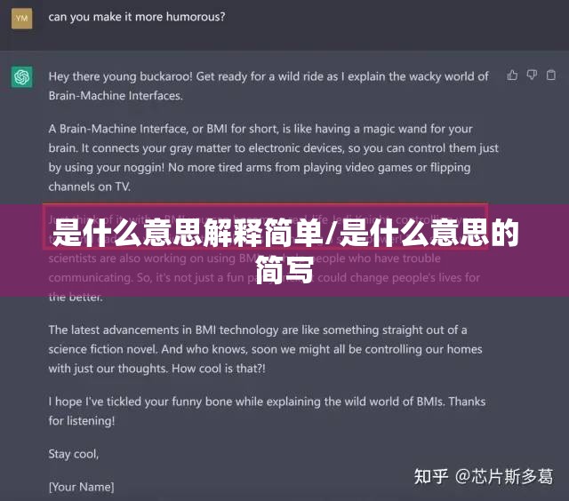 是什么意思解释简单/是什么意思的简写