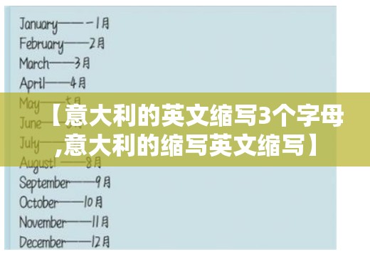 【意大利的英文缩写3个字母,意大利的缩写英文缩写】