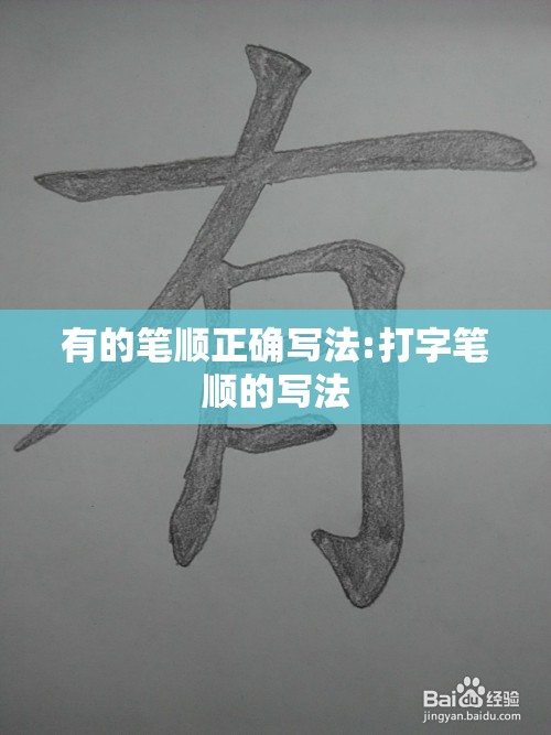 有的笔顺正确写法:打字笔顺的写法