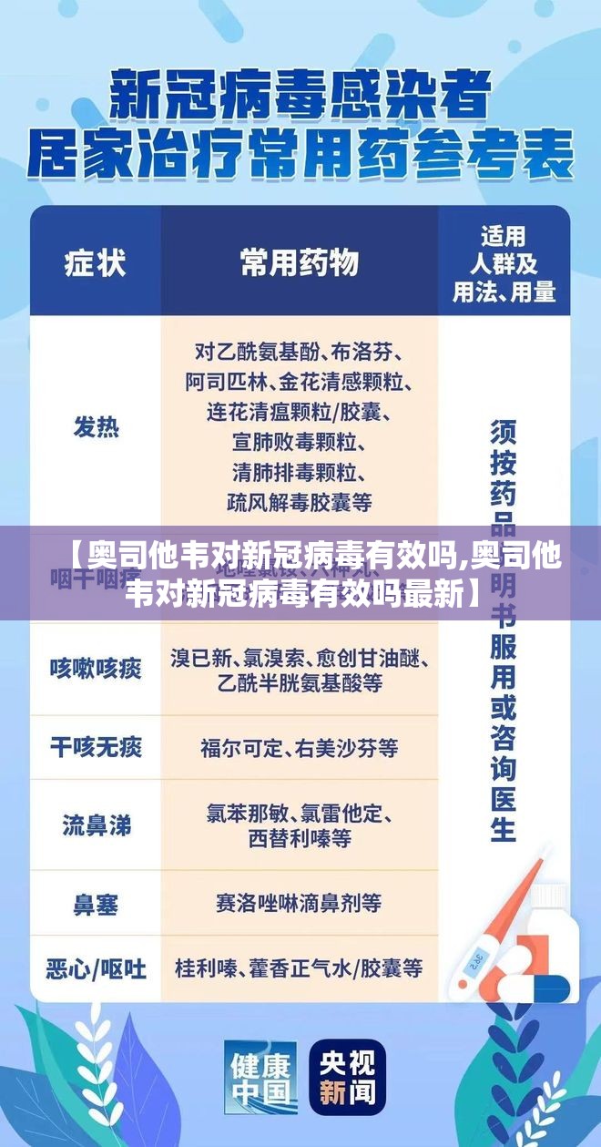 【奥司他韦对新冠病毒有效吗,奥司他韦对新冠病毒有效吗最新】