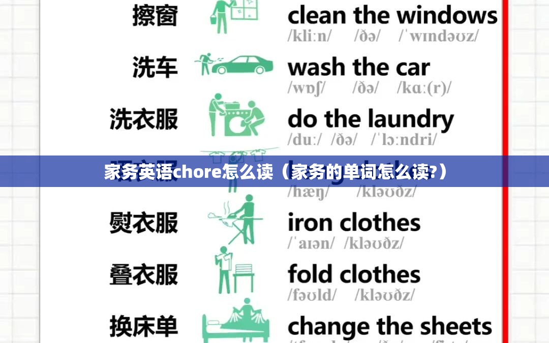 家务英语chore怎么读（家务的单词怎么读?）