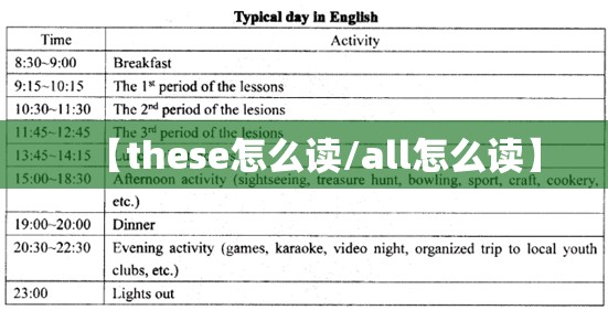 【these怎么读/all怎么读】