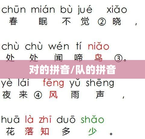 对的拼音/队的拼音