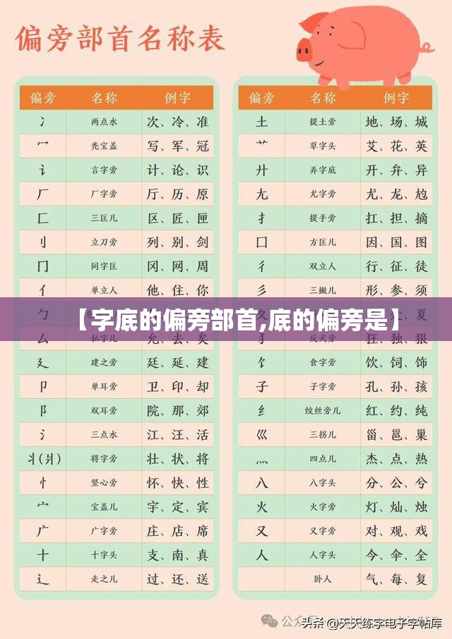【字底的偏旁部首,底的偏旁是】