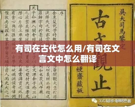 有司在古代怎么用/有司在文言文中怎么翻译