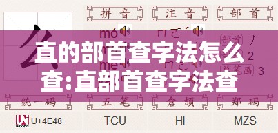 直的部首查字法怎么查:直部首查字法查什么