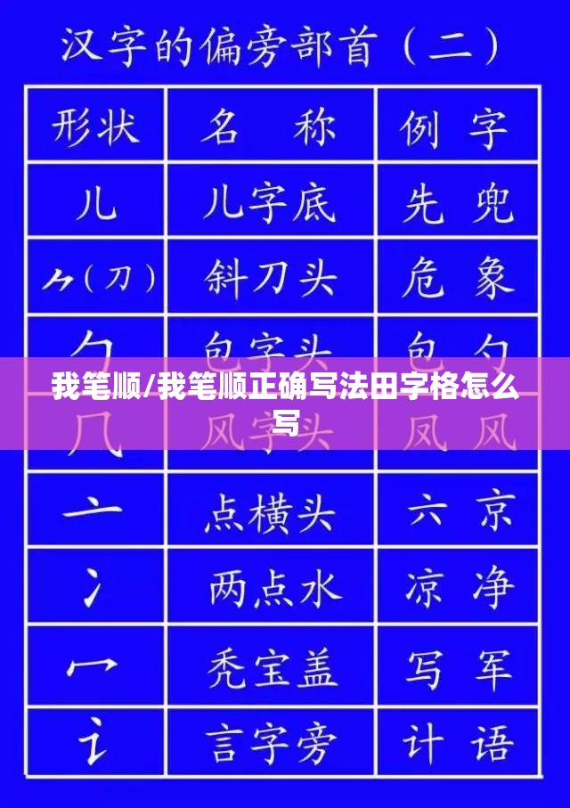我笔顺/我笔顺正确写法田字格怎么写