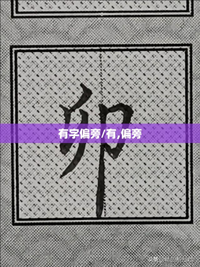 有字偏旁/有,偏旁